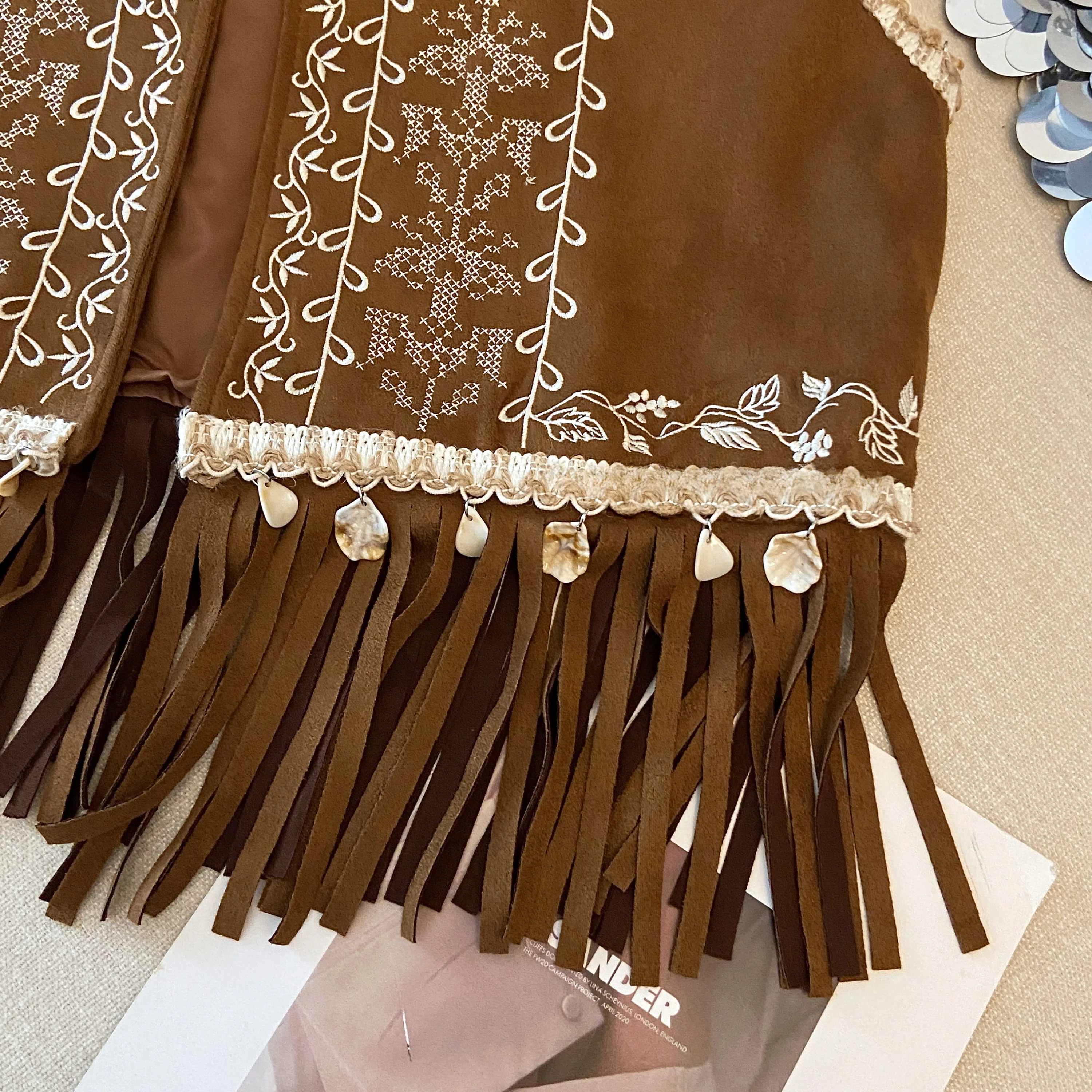 n Sle brodé ell pendentif frangé ort Sve femmes Cardigan minceur vêtements d'extérieur voyage décontracté v-ne Jaet