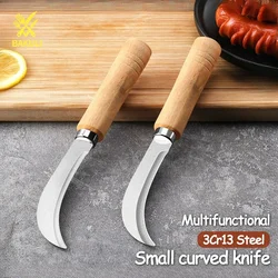 BAKULI Small scimitar, fruit knife, special knife for starch sausage, sharp stainless steel peeler, sugarcane knife