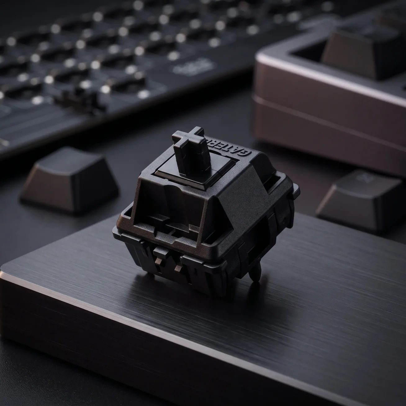 Gateron Oil King 2.0 Switch 55g Linear Pre Lubed 5Pin Black Plated Long Spring Hot Swap for Mechanical Keyboard MX Switches