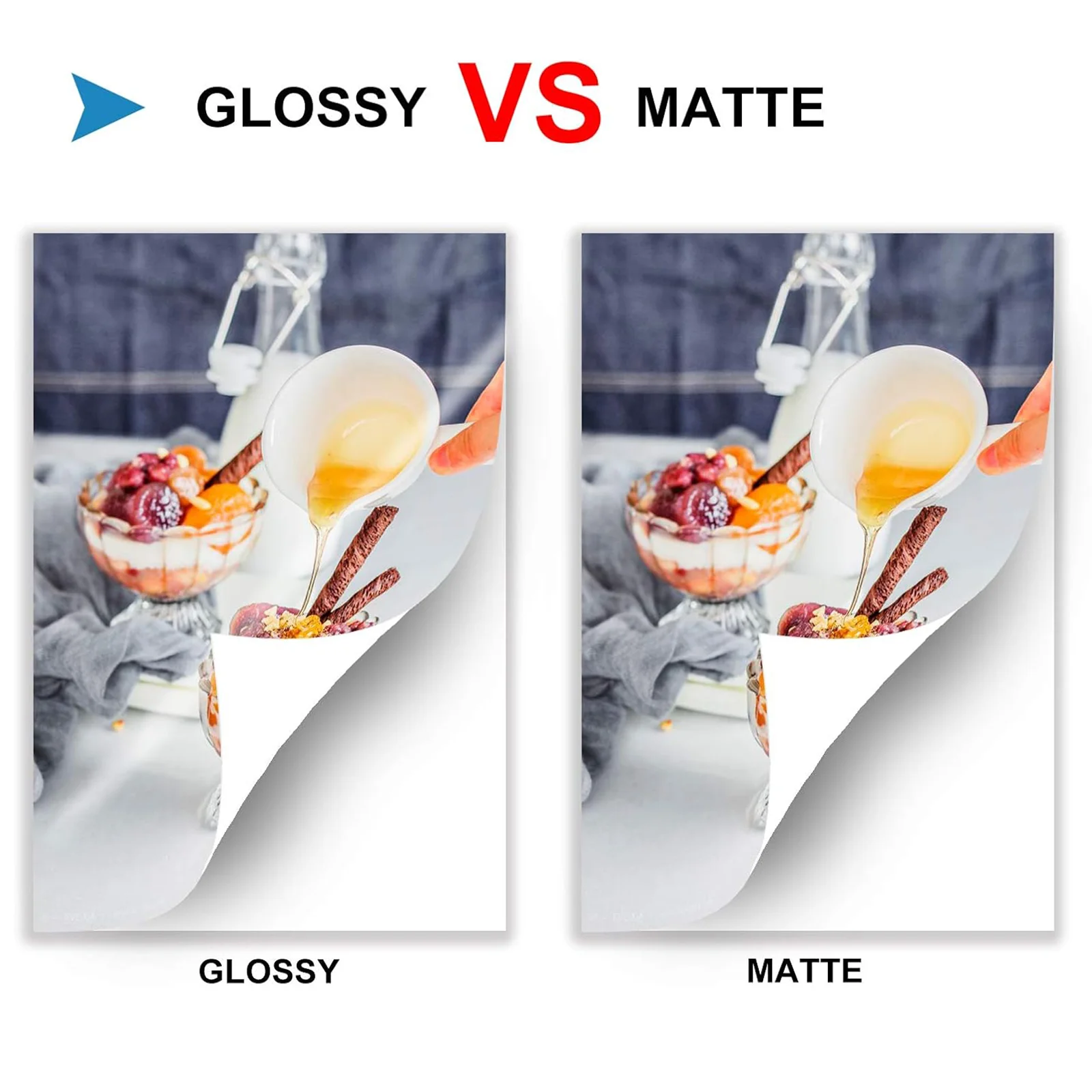 50 hojas A4 pegatinas blancas mate papel fotográfico 128 g/m2 para etiquetas DIY compatibles con impresora de inyección de tinta tamaño 8,3x11,7"