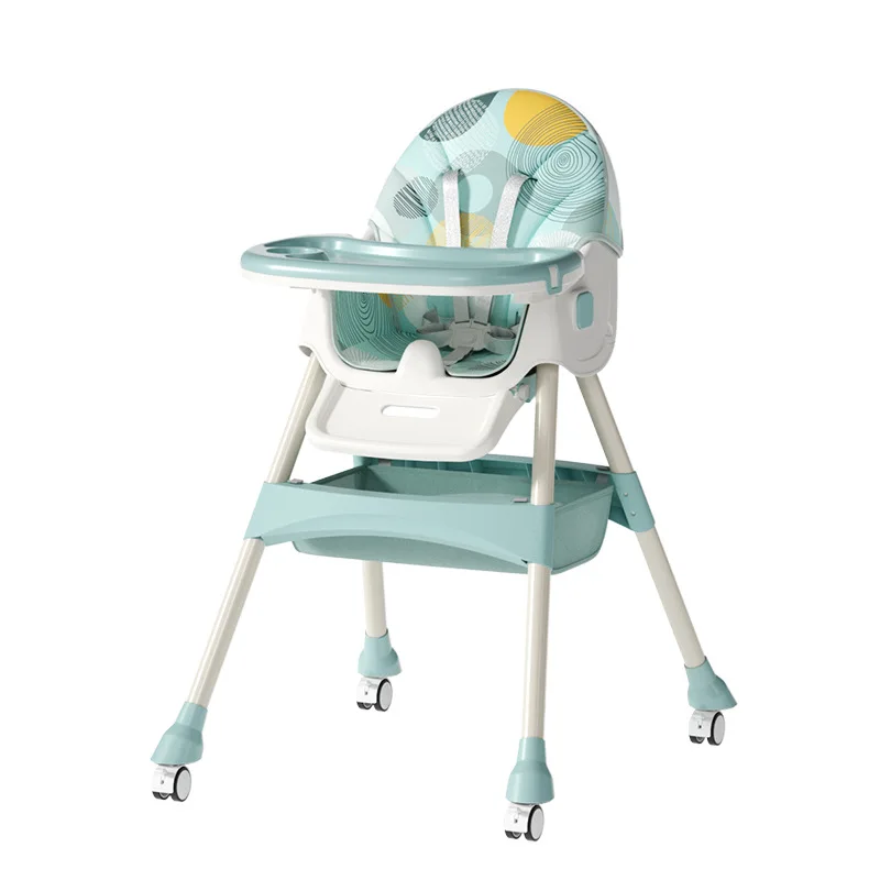 Sit and Lie Baby High Chair: Upgraded Foot Resting High Chair, Convenient Dining Table Chair for Baby Eating