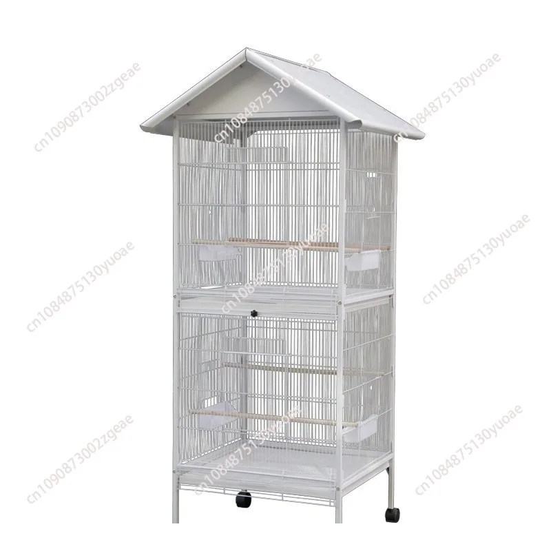 Parrot Cage Large Villa, Grey Parrot Breeding Cage Stainless Steel Profound Phoenix Peony Outdoor Cage