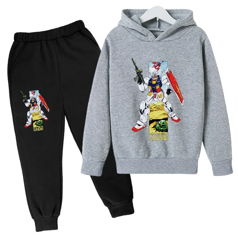 Children's Gundam Sweatshirt Stitch Clothing Baby Boys Girls Long Sleeve Stitch Pullover Toddler Sweater Autumn Hoodie Clothes