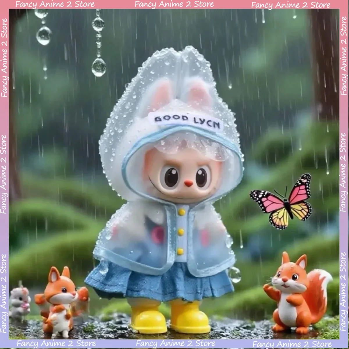 

15-17cm Labubu Doll Clothes Outfit Cute Summer Raincoat and Rain Shoes Casual Sports Fashion Mini Plush Doll Accessorie DIY Gift