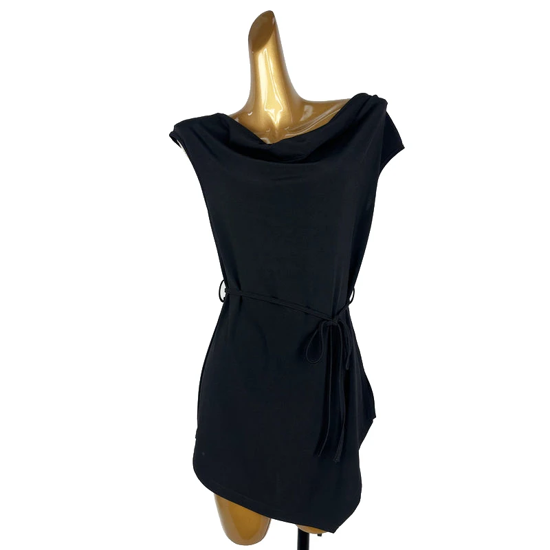 カスタマイズされたラテンダンスドレスパーカー女性大人ルーズスイングバック Tシャツスカートトレーニング制服トップダンス服女性