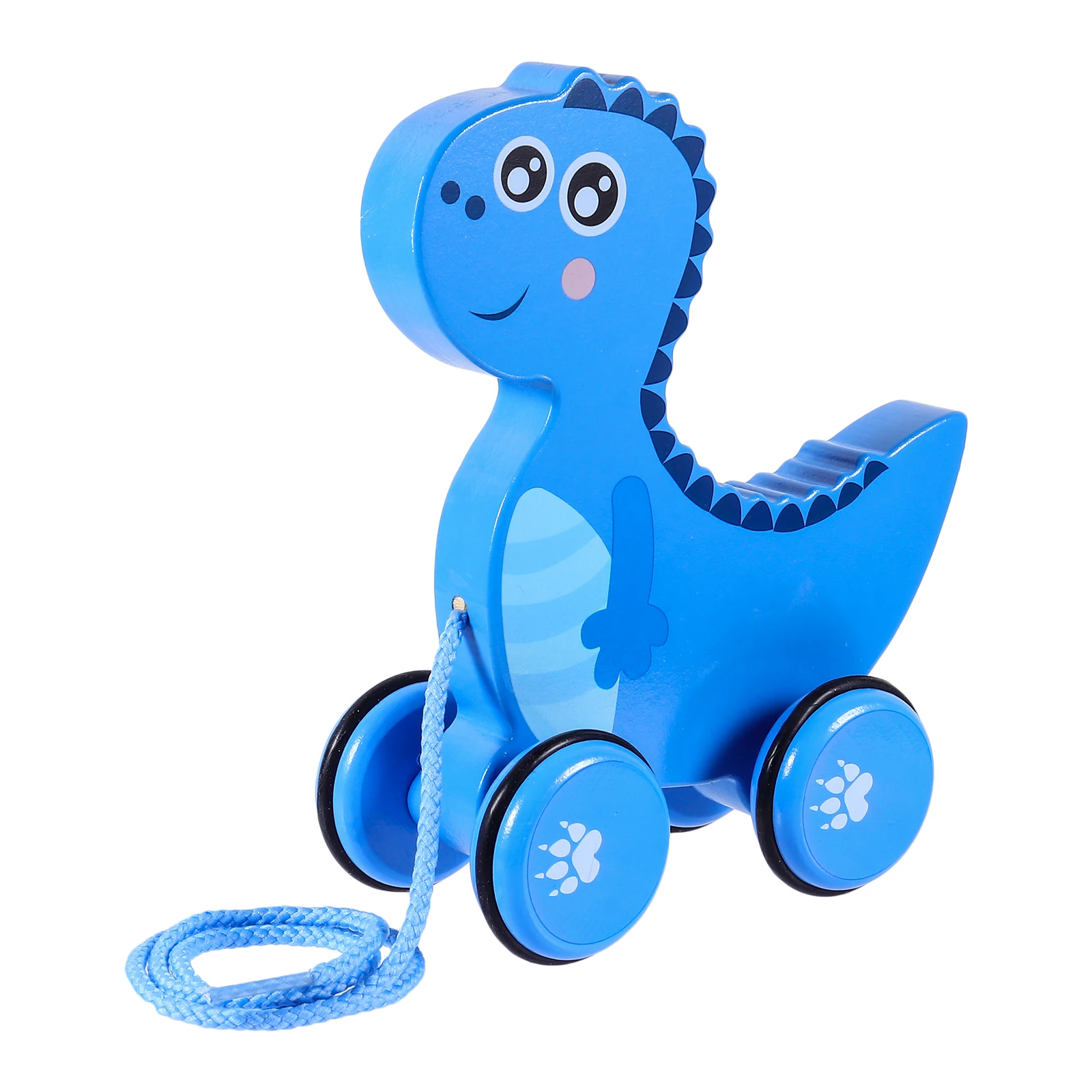 Dinosaur Tow Truck Trailer Toy Toddler Pull Along Wooden Walk Learning Kids Gift Funny Baby
