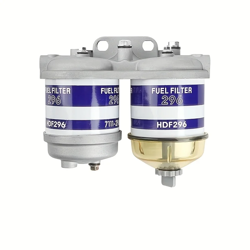 

Universal Double Fuel Filter Assembly with Glass Bowl, Compatible with Ford Tractors 2000, 2600, 2610, 2910, 3000, 3600, 3610