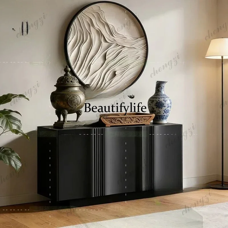 CQY personality creative sideboard, fashion light luxury, high-end villa entryway living room lacquered decoration sideboard