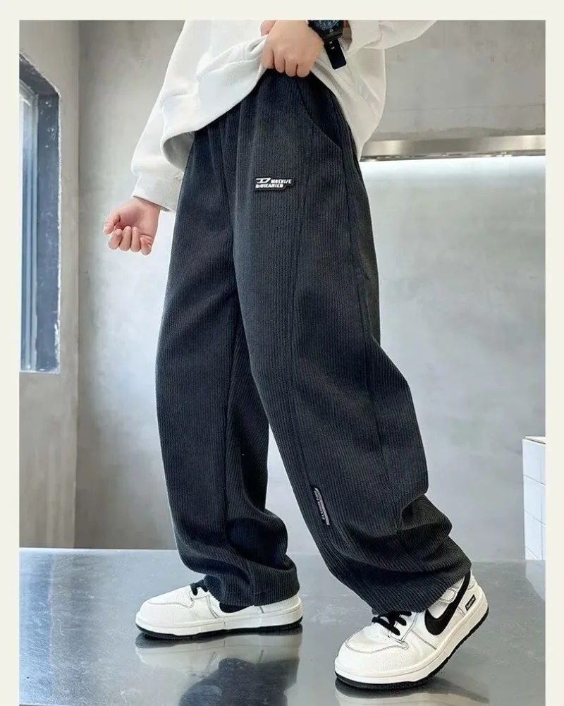 Herbst Kinder Jungen Hosen UNITIM 2026 Einfarbige Lässige Jugendliche Jungen Gerade Hosen Locker Lässig 4-14 Jahre Junior Jungen Hosen – Detail 10
