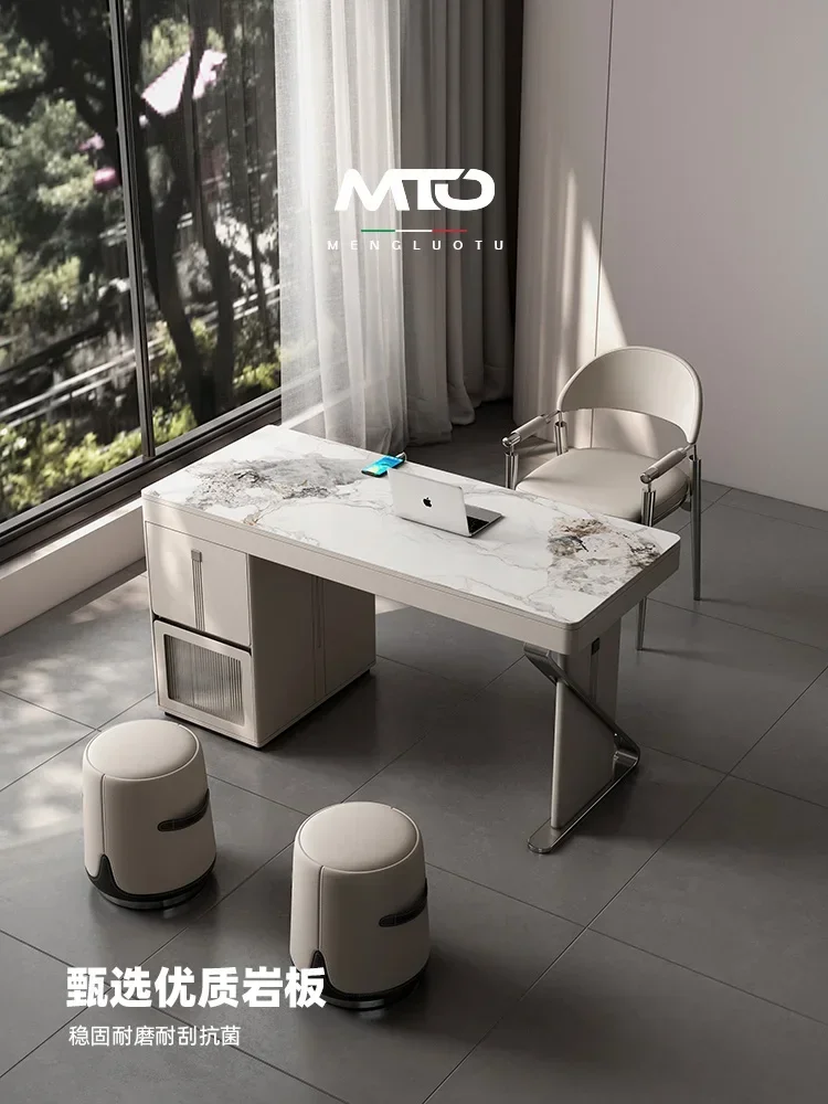 Light luxury voice lift tea table desk office tea table kettle integrated