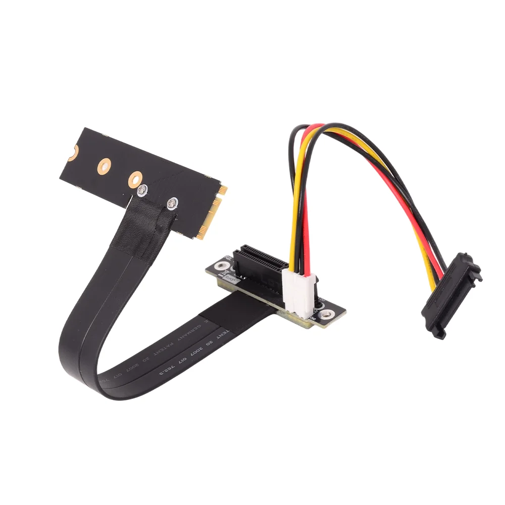 M.2 NGFF NVMe SSD a PCIe 3.0 X4 Riser Adattatore Cavo di prolunga Turn Angled GPU PCI-E 4X M2 M-Key per scheda video PC personalizzata