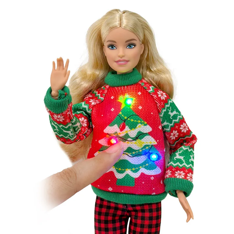 Genuine Stock Barbie Signature 2026 Barbie Doll Ugly Christmas Sweater Holiday Collectible Perfect Gift For Adult Collectors