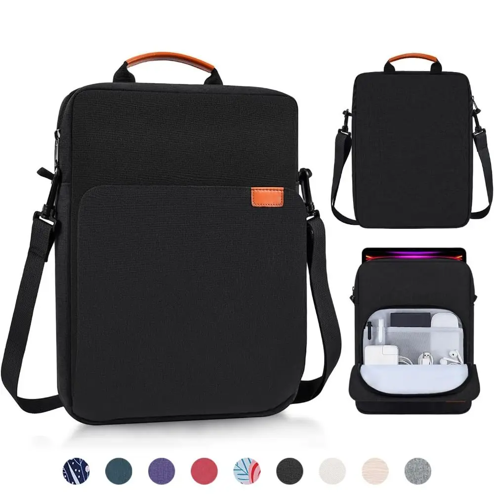 9/11/13.3 inch Tablet Sleeve Case Concealed Hand Strap Wear-resistant Shoulder Bag Universal Shockproof