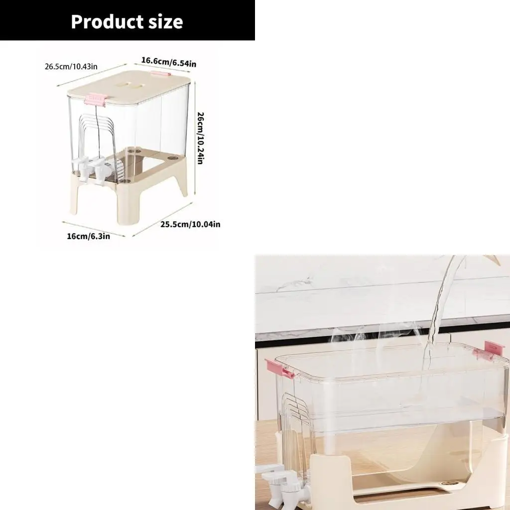   Efficient 6.5L Fridge Cold Kettle With Faucet Fridge Beverage Dispenser Plastic Jugs For Juice Iced Teas Lemonade Milk