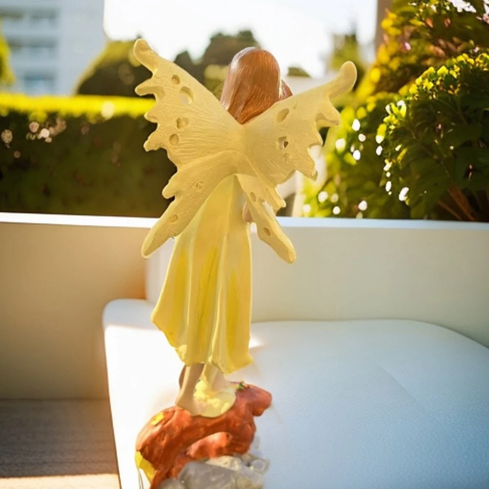 

Garden Fairy Statue Home Decor Concrete Porch Goose Outfits Planter Resin Mother