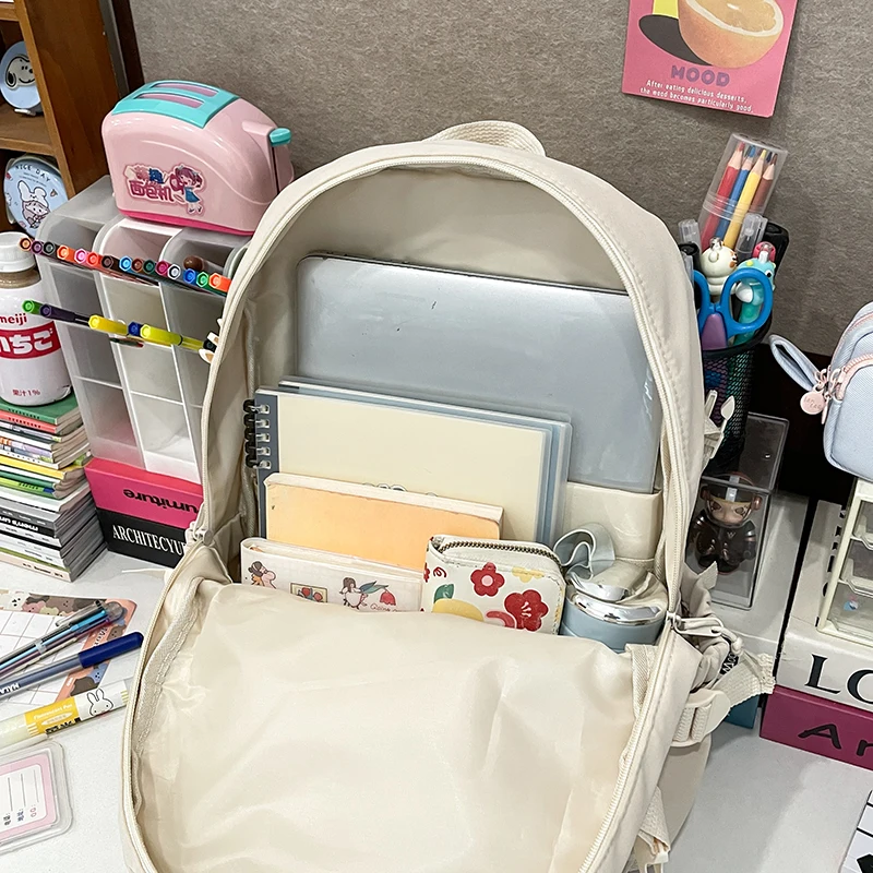 حقيبة ظهر أنيقة وخفيفة الوزن مع جيب أمامي شفاف - سعة كبيرة للمدرسة والسفر والأنشطة الخارجية #4