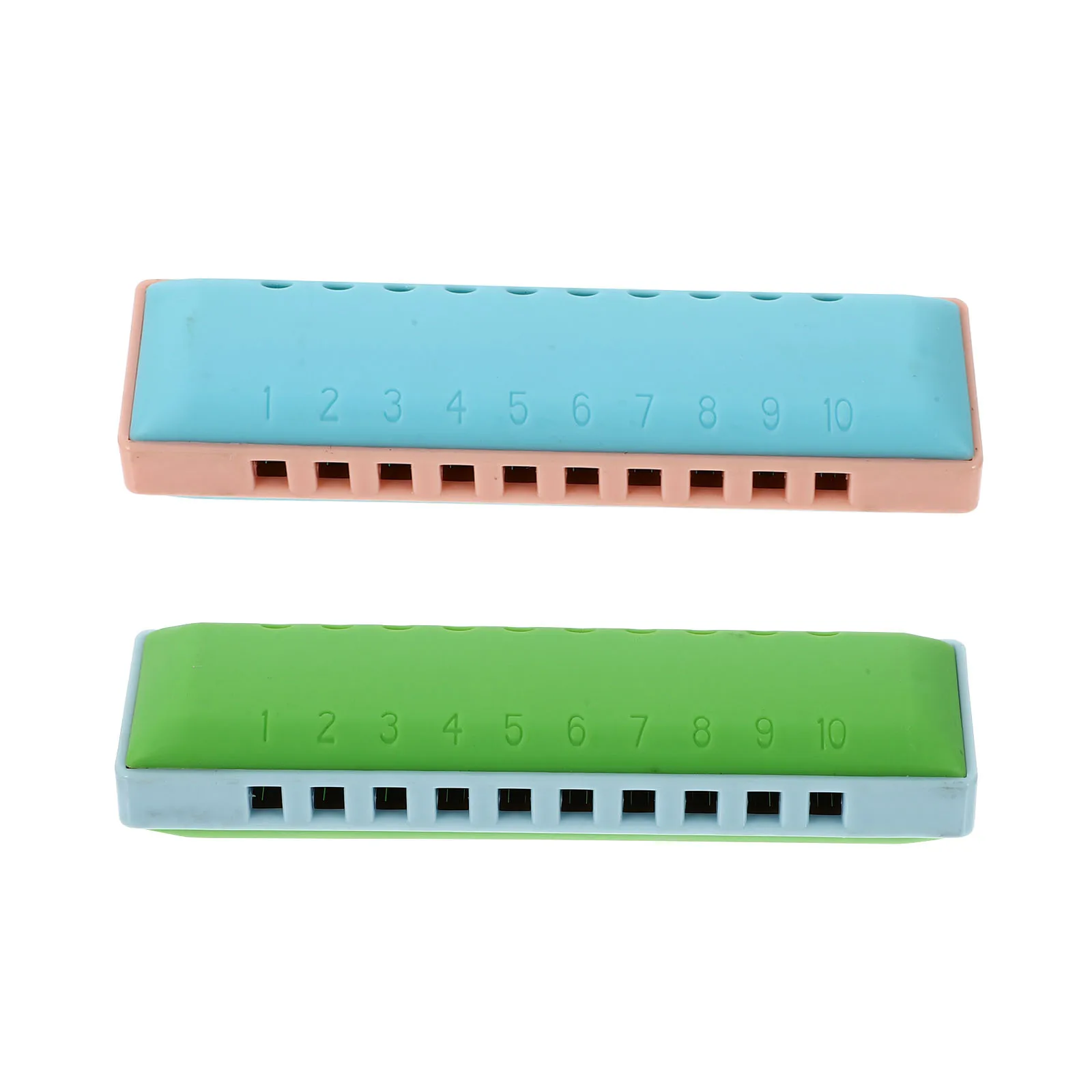 

1set 10 Hole Harmonica Aluminum ABS Resin Musical Instrument Portable Crisp Travel Gift Lightweight