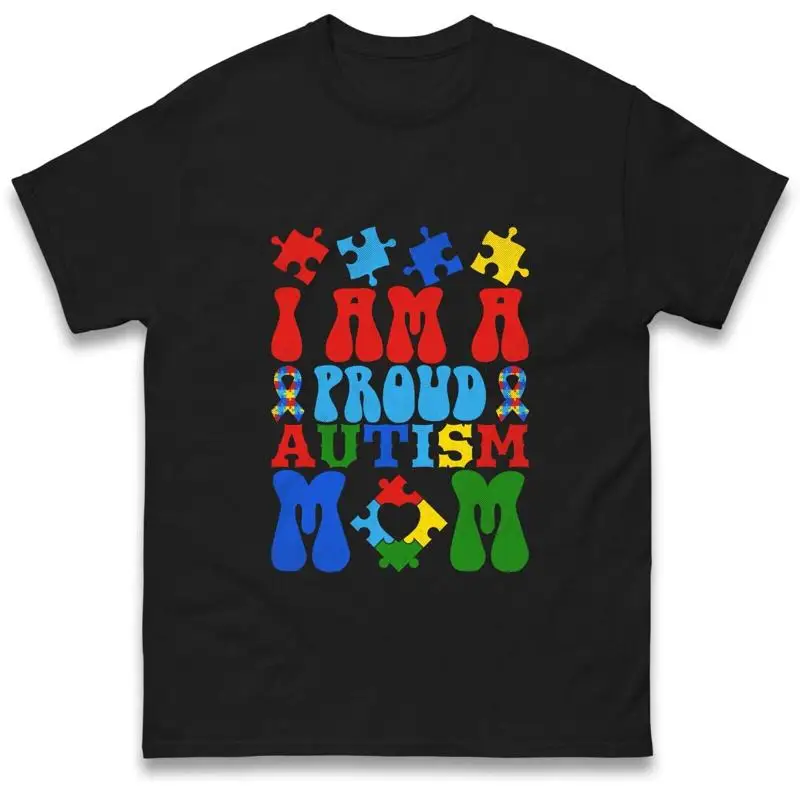 

I Am Proud Mom Of Autism Awareness T Shirt Mother'S Day Quote Puzzle Pieces