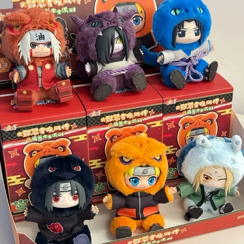 

In Stock Genuine TOPTOY EAKI Naruto Sit-in Party Konohagakure San'in Jiraiya Orochimaru Tsunade Cute Plush Blind Box Toys Gifts