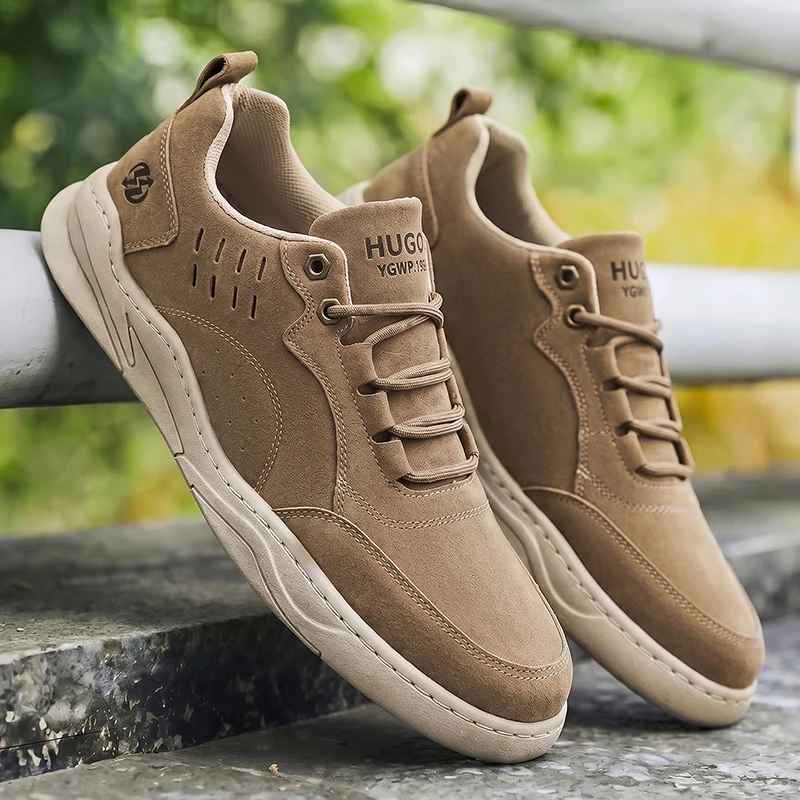 Luxury Men Casual Shoes Pig Skin Flat Men Sneakers Genuine Leather Business Running Shoes for Men Autumn 2024 New Tennis Shoes