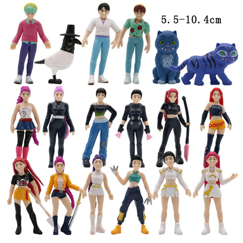 Demon Hunters Figures Huntrix Figures Kpop Demon Hunters Figure Toy Derpys Tiger Rumi Italian Brainrot Figurine Ornament