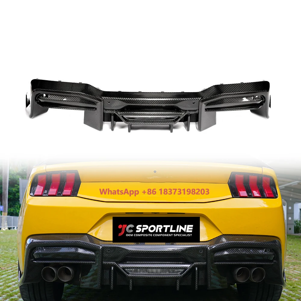 

Прямая продажа с фабрики, сухой задний диффузор из углеродного волокна, комплекты бампера для Mustang S650 GT Coupe 2024