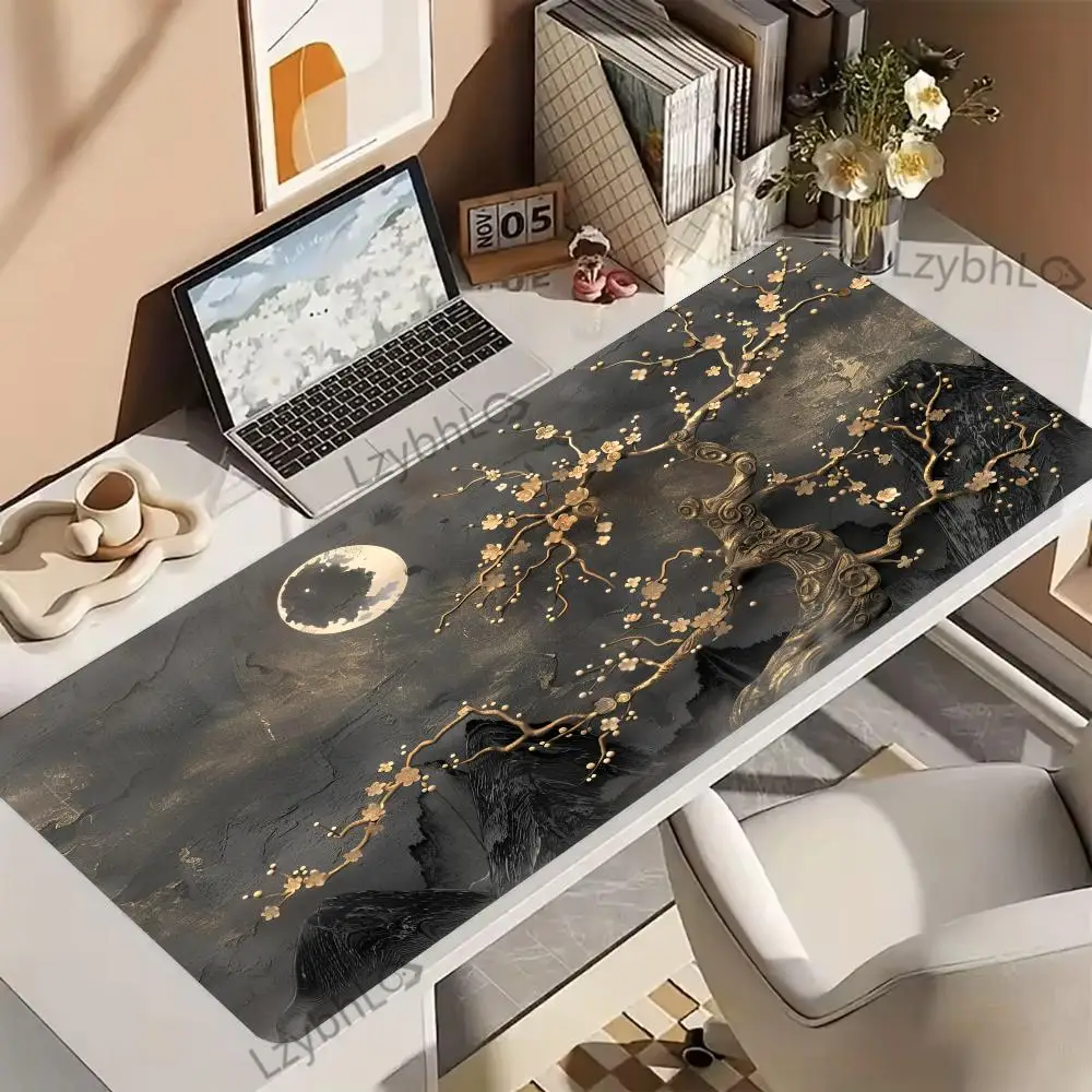 Retro moonlight Mouse Pad Large Gaming Mousepad XXL Office Keyboard Rubber Anti-slip HD Mouse Pad PC Esports Gamer Long Desk Mat