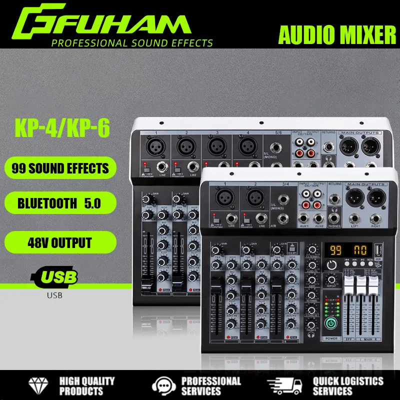 Audio Mixer 4/6 Cha…