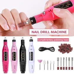 LINMANDA Electric Nail Drill Machine Set Manicure Drill Set Milling Cutters Nail File Equipment Strong Nail Polishing Tool