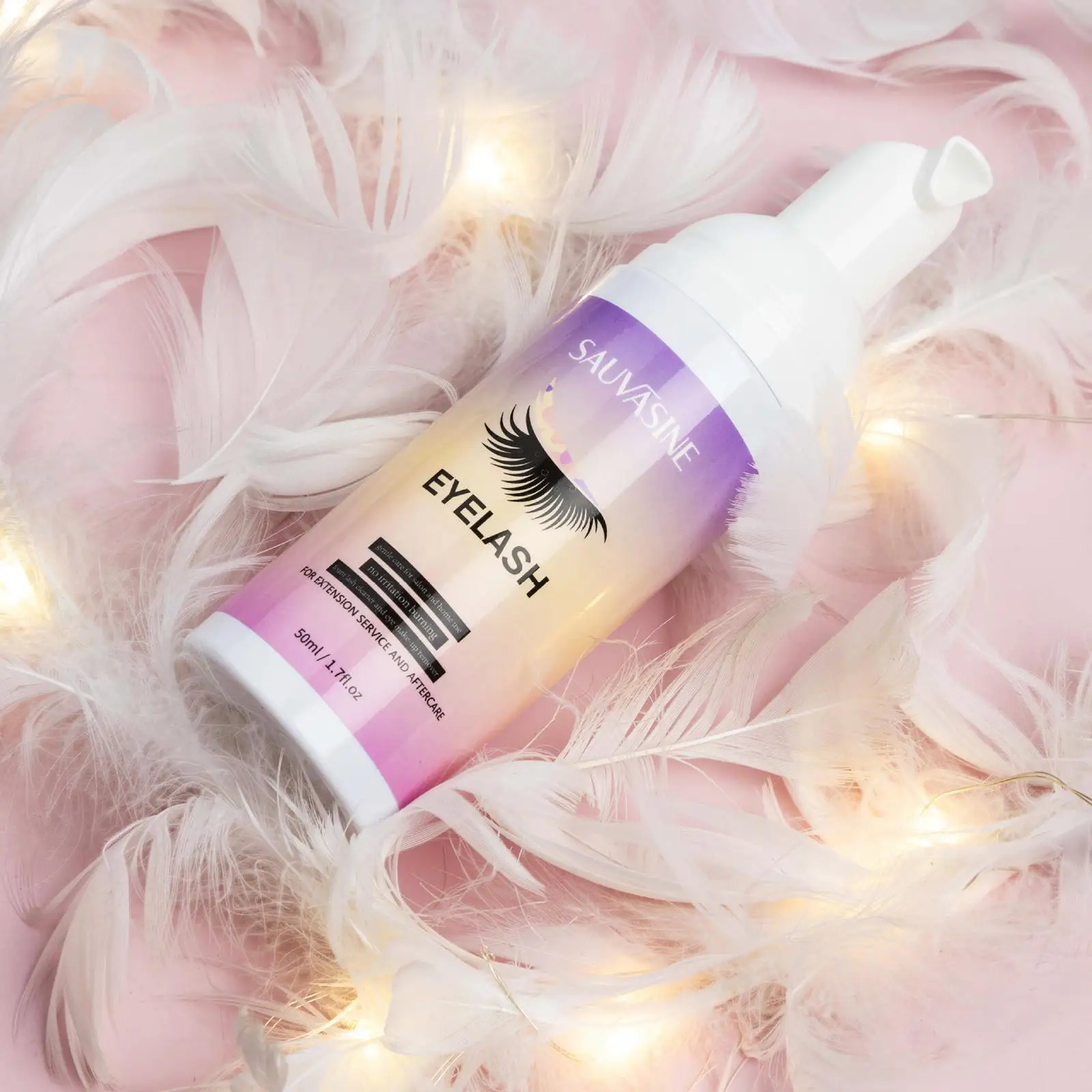 4x50ml プロフェッショナルアイラッシュフォームクリーナーエクステンションシャンプーメイクアップリムーバー