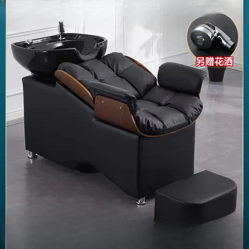 Qingshe Hairdressing Salon Semi-lying Shampoo Bed online celebrity Barbershop Special Shampoo Bed Massage Flushing Bed