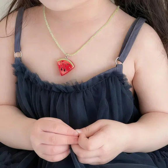 2026 New Summer Cute Gummy Candy Aesthetic Fruit Pendant Necklace For Girls Choker Chain Jewelry Gift For Daughter Present