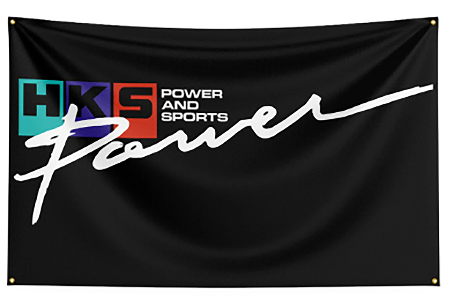 FLAGDOM 90X150CM 3X5FT HKS Flag Polyester Printed Auto Parts Banner For Decor