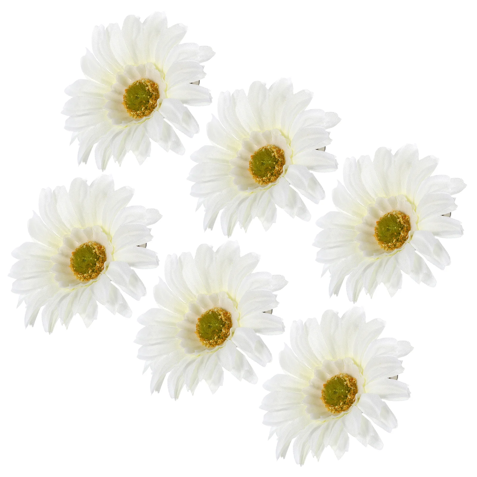 

12 Pcs Sunflower Side Clip Bobby Pins for Women Artificial Hair Clasp Summer Flowers Cloth Floral Hairpins Child
