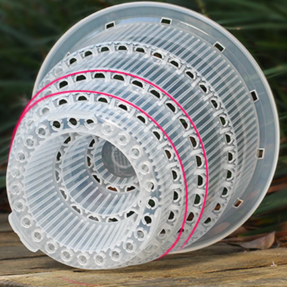 

2Pcs Transparent Orchid Pots Plastic Breathable Flowerpots with Drainage Holes for Indoor Plants Succulents Violets Cacti Garden