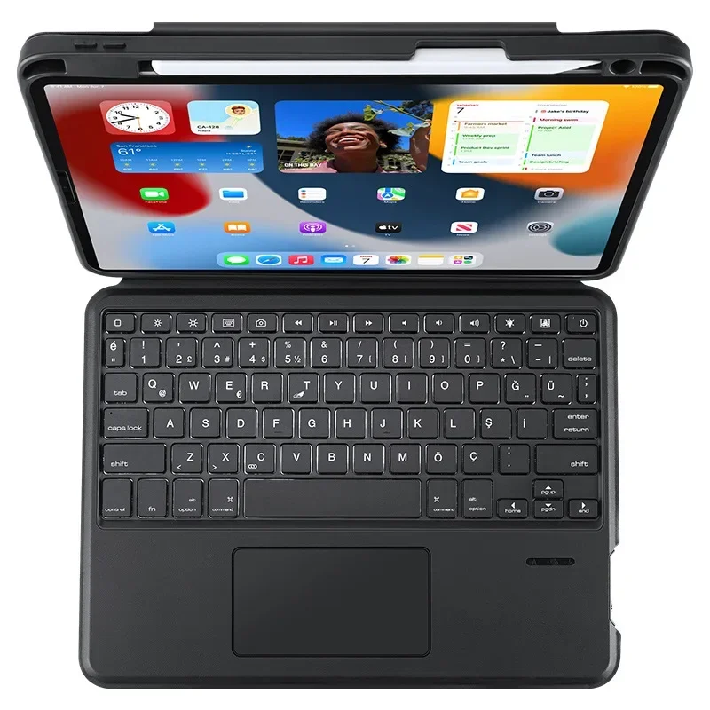Magic Magnetic Trackpad Keyboard Folio Case dla iPad Pro11 2024 iPad 10th Air6 4 5 10.9 iPad 10.2 Pro10.5Air3 Bluetooth Keyboard