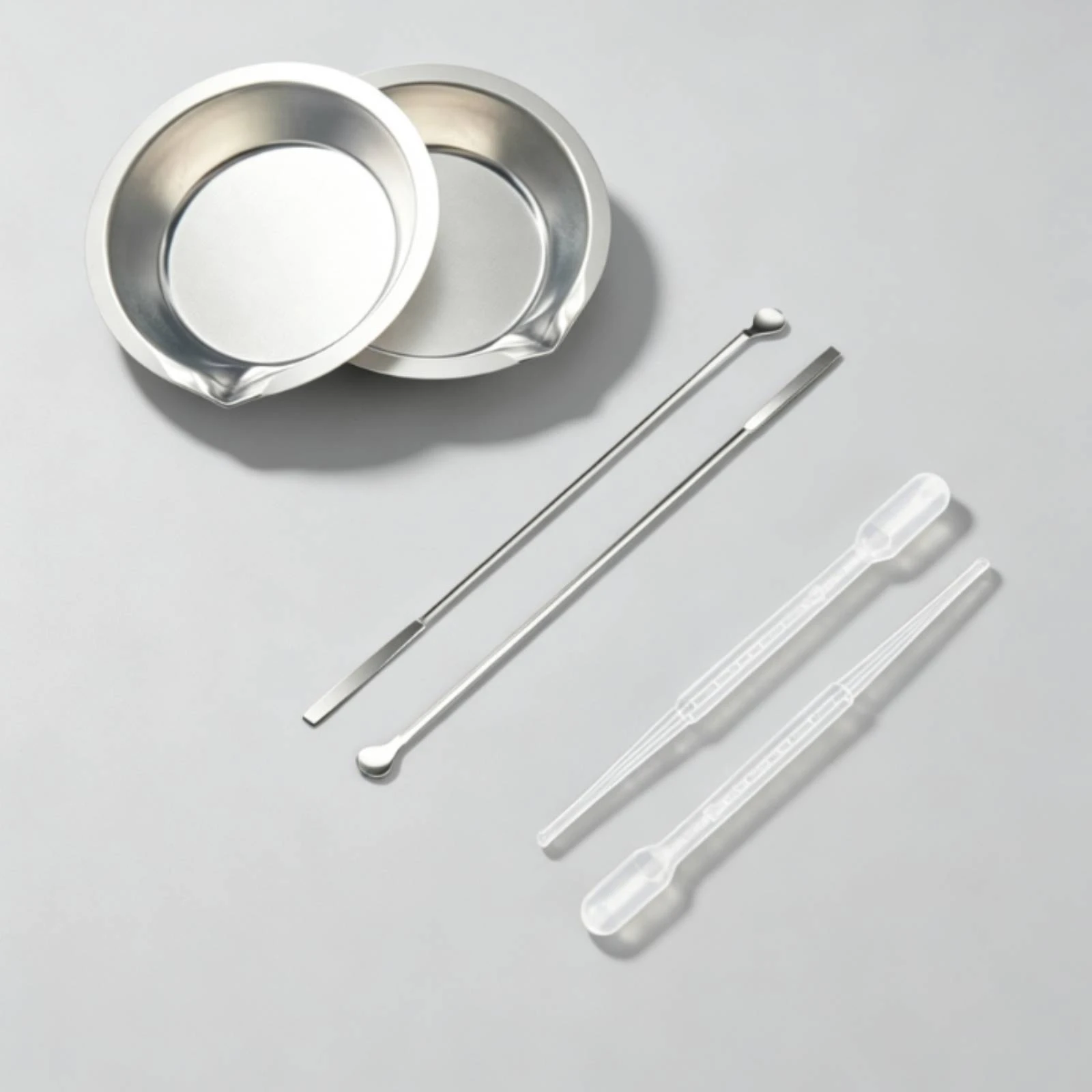 Paint Mixing Tray with Stirrer Shiny Stainless Steel Paint Palette Pipette Eyedropper Lightweight Art Supply Compact