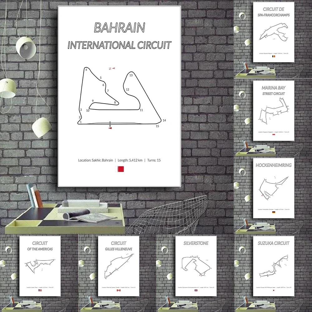 Формула-1-гоночная-схема-hockenheimring-paul-ricard-zandvoort-f1-макет-трека-цепи-настенное-искусство-холст-живопись-постер-домашний-деко