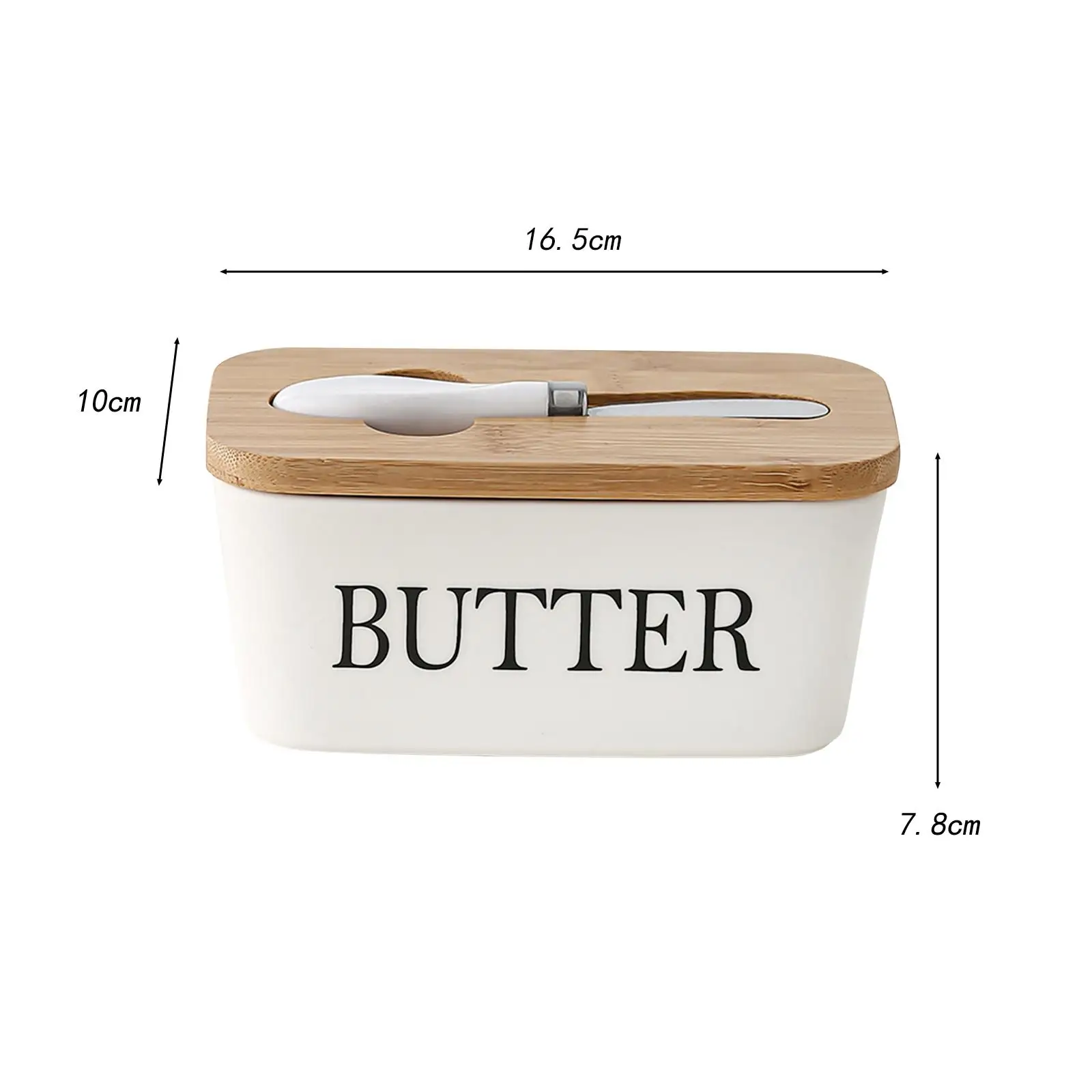 

Cheese Butter Storage Box Ceramic Butter Dish Multiuse Reusable Butter Keeper Butter Holder Box for Countertop Refrigerator
