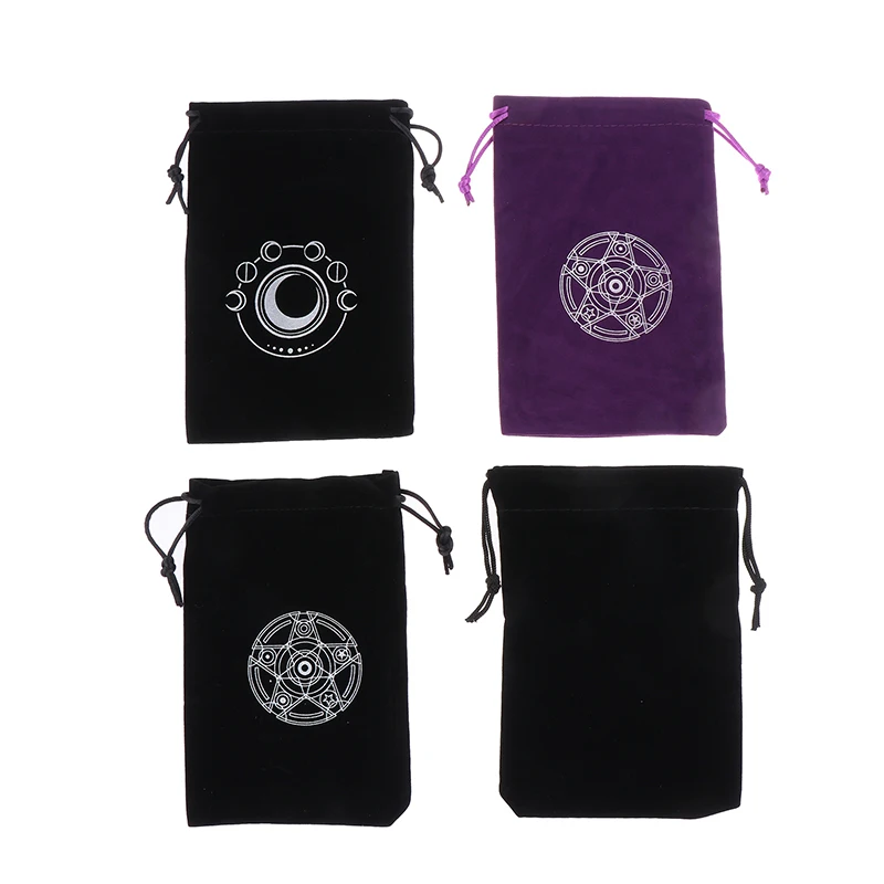 1Pc Velvet Tarots Oracle Cards Storage Bag Runes Constellation Witch Divination Accessories Jewelry Dice Bag Drawstring Pouch