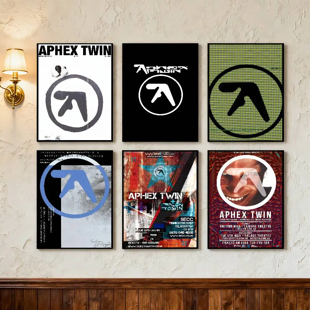 حار DJ A-Aphex T-Twin ألبوم رائع المشارك ذاتية اللصق الفن ورق مقاوم للماء ملصق مقهى بار غرفة جدار ديكور