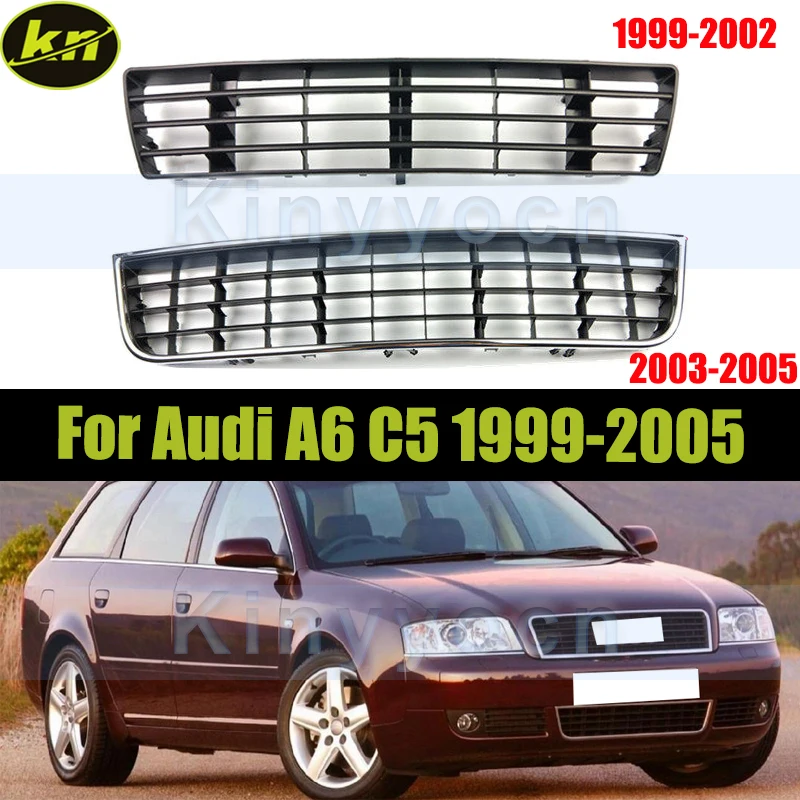 

Car Front Bumper Lower Grille For Audi A6 C5 1999 2000 2001 2002 2003 2004 2005 Front Lower Bumper Intake Grille