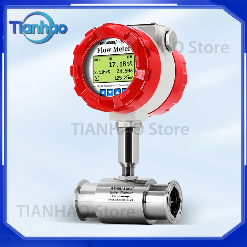 Digital Turbine Flow Meter for Food-Grade Stainless Steel OEM Water Fuel Oil Liquid Flow Measurement