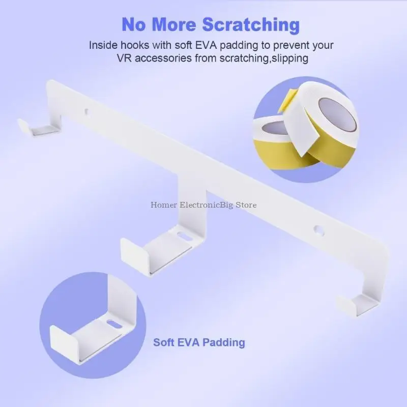 Headset Wall Mount for PS VR2 Headset Storage Rack Controller Display Holder