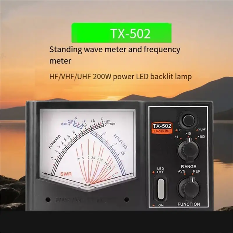 تسليم 24 ساعة TX-502 Mini SWR/Watt Meter 1.6- 525Mhz /V/U Band 200W لأداة قياس الطاقة اللاسلكية #4