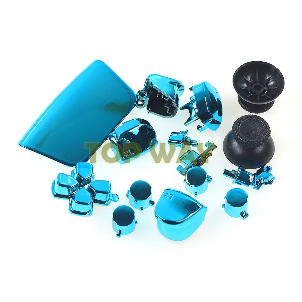 أزرار مطلية ABS لـ PS5 ، عصا تحكم كروم ، مجموعة كاملة مفتاح اتجاه ، D-pad R1 ، L1 ، R2 ، L2 ، Playstation 5 ، V3 ، وحدة تحكم ، 5 مجموعات