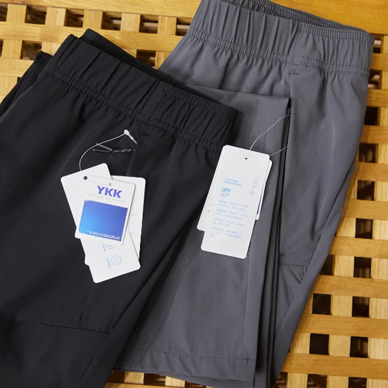 

Cool Sport Series Laser Perforated Summer Men's Outdoor Qui Dry Ice Silk Casual Pants Faion Urban Sle Straight Leg Long...