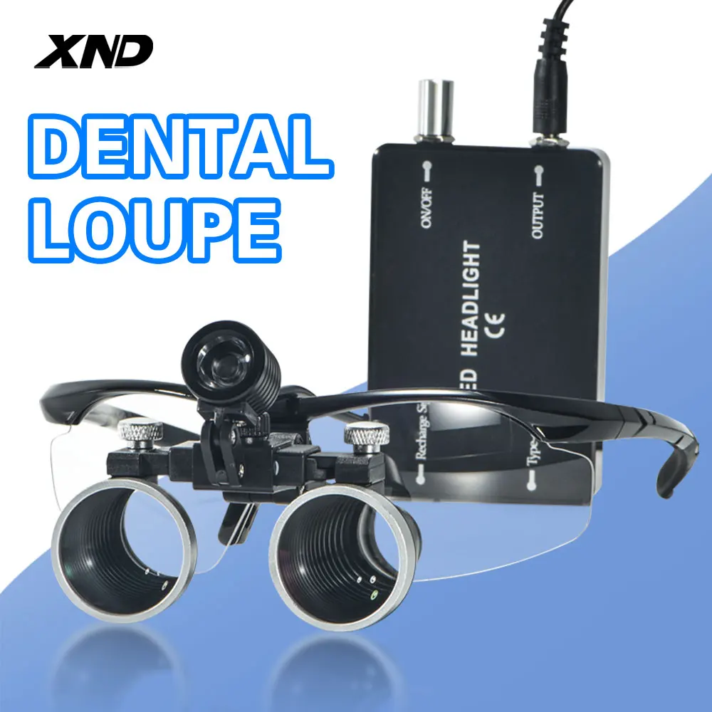 XND-lupa Dental 2.5X 3.5X con luz LED, gafas de aumento quirúrgicas, lupa Médica Dental