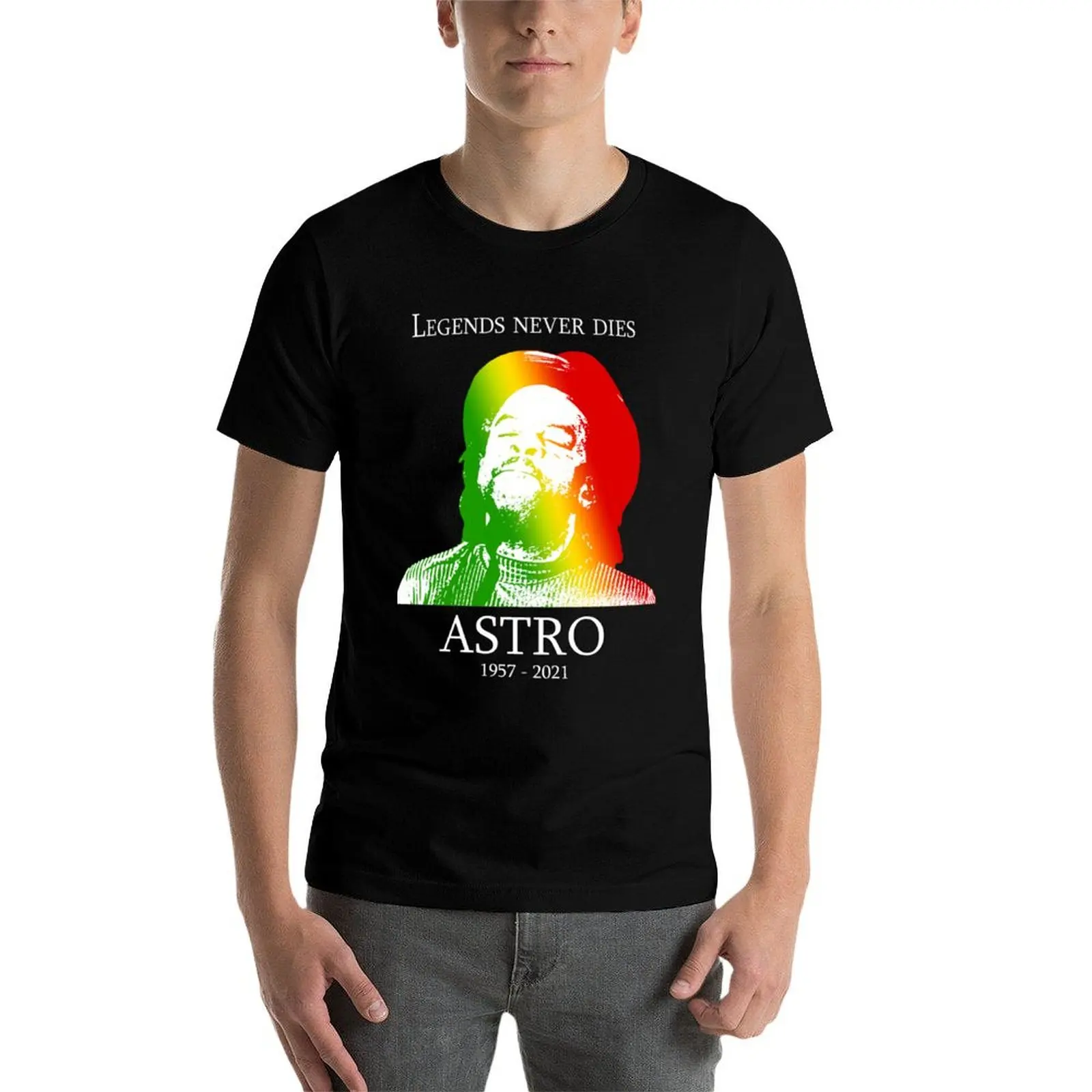 Astro RIP-T-shirt surdimensionné à imprimé animal pour homme, vêtement essentiel pour garçon, personnalisé