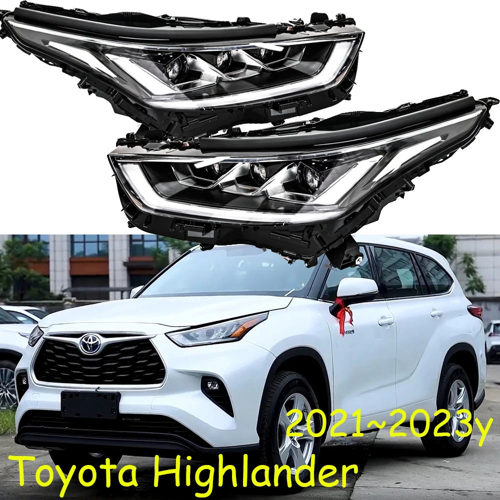 

1pcs car bumper headlamp for Toyota Highlander headlight LED 2022~2023 car accessories head lamp for Toyota highlander fog light